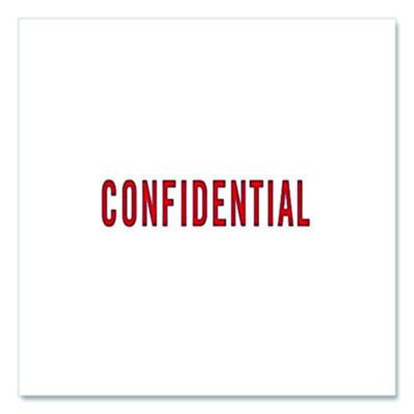 Pre-Inked Message Stamp, Confidential, 1.63" X 0.38", Red Ink