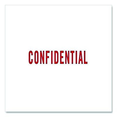 Pre-Inked Message Stamp, Confidential, 1.63" X 0.38", Red Ink