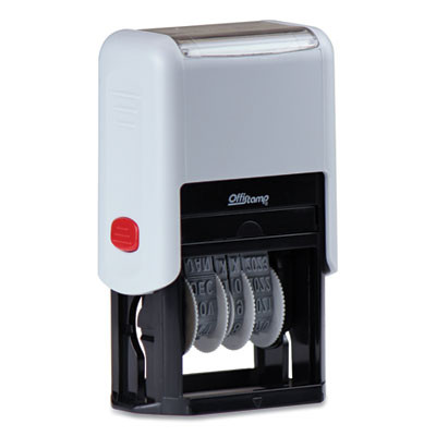 Self-Inking Date Stamp, 5 Years, 1" X 0.38", Black Ink