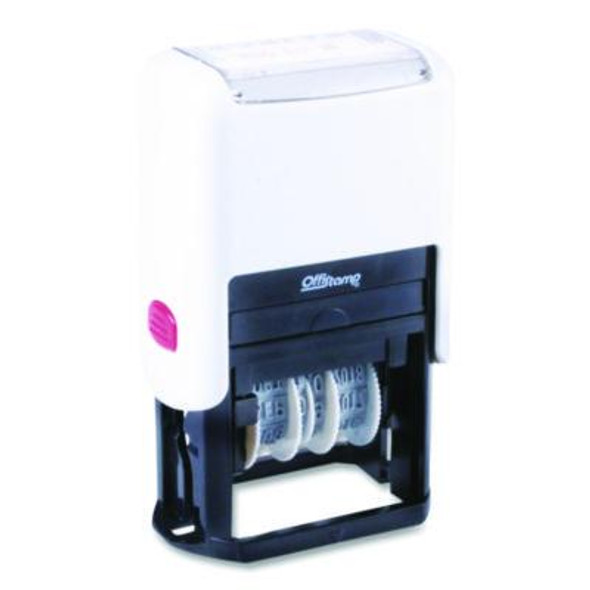 Self-Inking Message Stamp With Blank "By" Line, 12 Years, Received, 1.63" X 0.88", Black/Red Ink