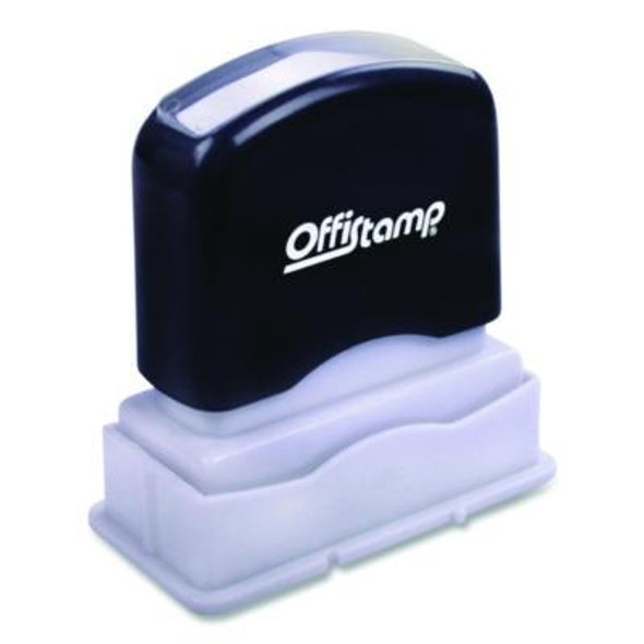 Pre-Inked Message Stamp With Blank Date Box, Received, 1.63" X 0.38", Red Ink