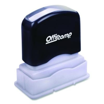 Pre-Inked Message Stamp With Blank Date Box, Received, 1.63" X 0.38", Red Ink