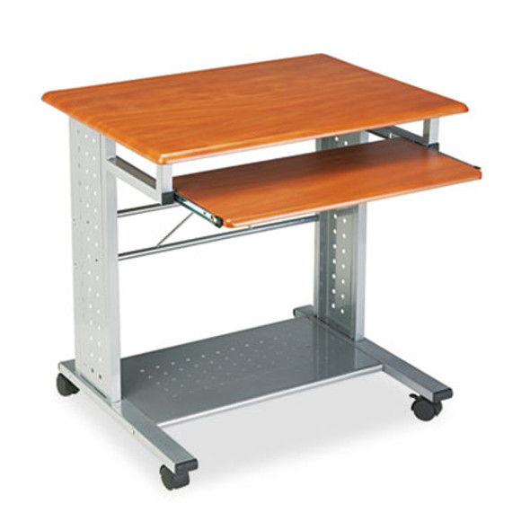 Empire Mobile Pc Cart, 29.75" X 23.5" X 29.75", Medium Cherry/Silver
