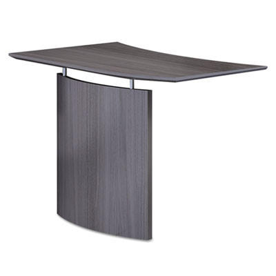 Medina Laminate Bridge, Right-Hand, 48w X 24d X 29.5h, Gray Steel