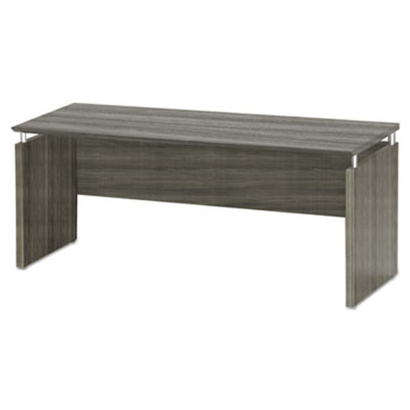 Medina Series Laminate Credenza, 72w X 20d X 29.5h, Gray Steel