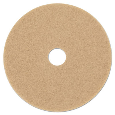 Ultra High-Speed Floor Burnishing Pads 3400, 17" Diameter, Tan, 5/Carton