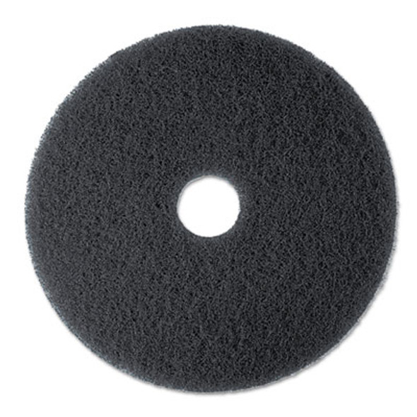 Low-Speed Stripper Floor Pad 7200, 13" Diameter, Black, 5/Carton