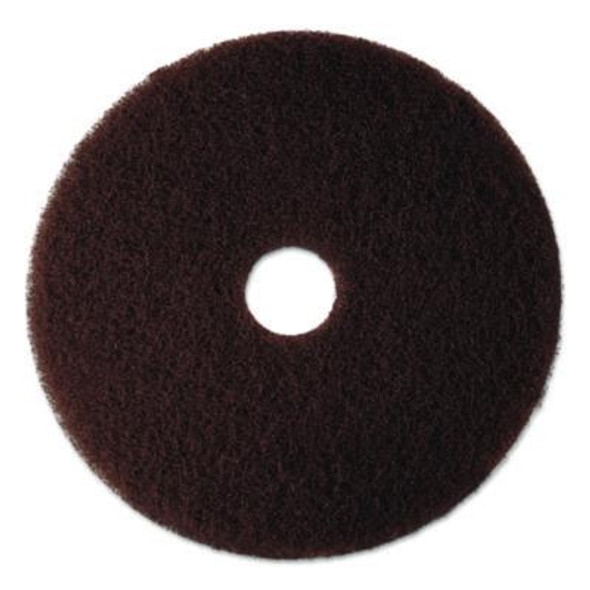 Low-Speed High Productivity Floor Pad 7100, 12" Diameter, Brown, 5/Carton