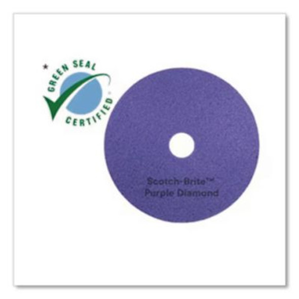 Clean And Shine Pad, 13" Diameter, Brown/Yellow, 5/Carton