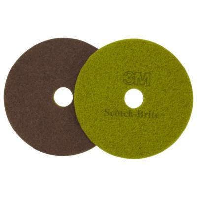 Diamond Floor Pads, 20" Diameter, Sienna, 5/Carton