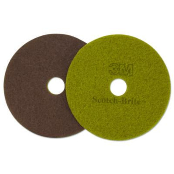 Diamond Floor Pads, 17" Diameter, Sienna, 5/Carton
