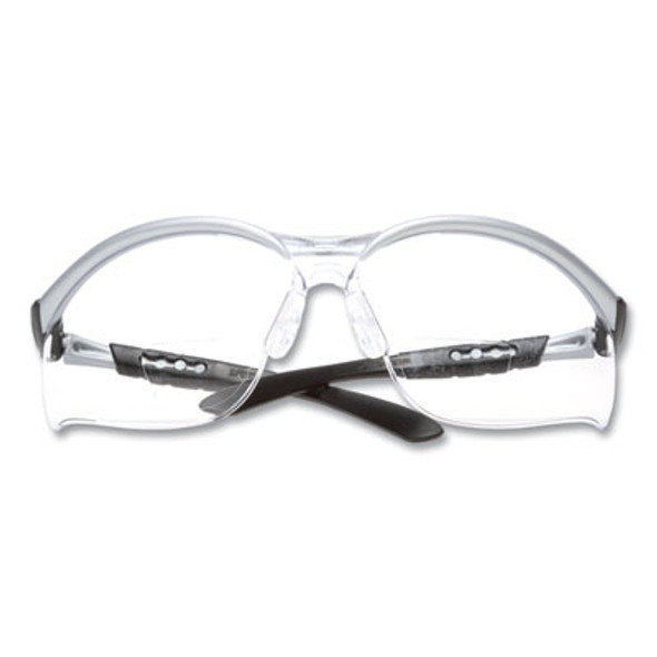Bx Molded-In Diopter Safety Glasses, 2.5+ Diopter Strength, Silver/Black Frame, Clear Lens