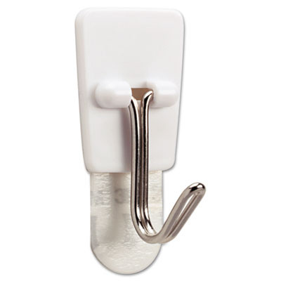 Small Toggle-Wire Hooks, Metal Wire, Silver, Supports 0.5 Lb, 3/Pack