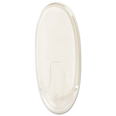 All Weather Hooks And Strips, Large, Plastic, Clear, 4 Lb Capacity, 1 Hook And 2 Strips/Pack