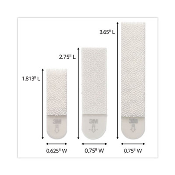 Picture Hanging Strips Big Pack, Removable, (4) Small, (6) Medium, (8) Large, White, 18 Pairs/Pack