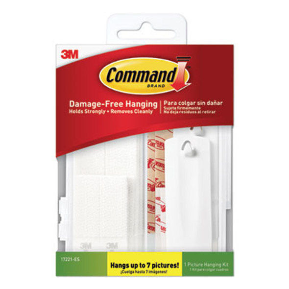 Picture Hanging Kit, Assorted Sizes, Plastic, White, 1 Lb; 4 Lb Capacities, 24 Pieces/Pack