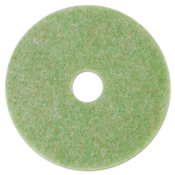 Low-Speed Topline Autoscrubber Floor Pads 5000, 16" Diameter, Green/Orange, 5/Carton
