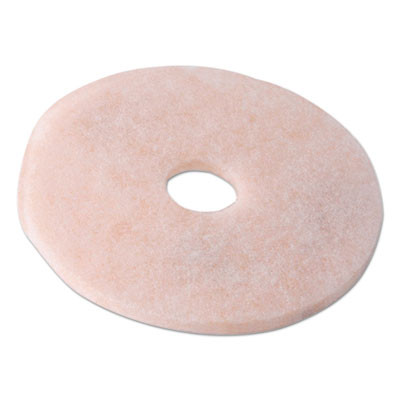 Ultra High-Speed Topline Floor Burnishing Pads 3200, 17" Diameter, White/Amber, 5/Carton