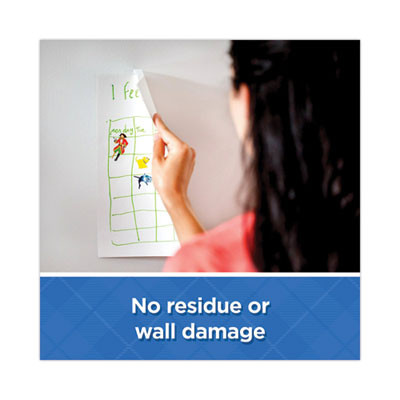 Wall-Safe Tape With Dispenser, 1" Core, 0.75" X 50 Ft, Clear, 2/Pack