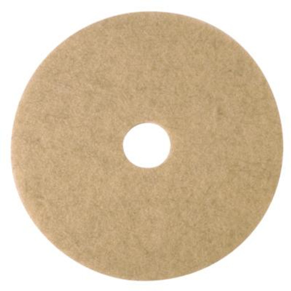 Ultra High-Speed Natural Blend Floor Burnishing Pads 3500, 24" Diameter, Tan, 5/Carton