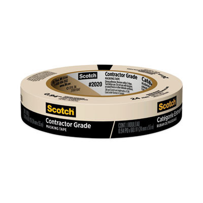 Commercial-Grade Masking Tape For Production Painting, 3" Core, 0.94" X 60 Yds, Natural
