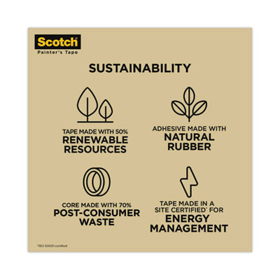 Commercial-Grade Masking Tape For Production Painting, 3" Core, 0.94" X 60 Yds, Natural