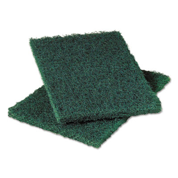 Heavy-Duty Scouring Pad 86, Green, 6 X 9, 6/Pack, 10 Packs/Carton