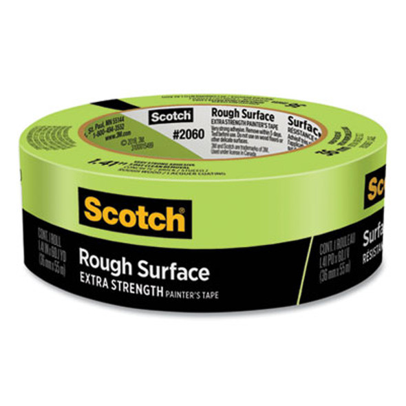 Rough Surface Extra Strength Painter's Tape, 3" Core, 1.41" x 60.1 Yds, Green