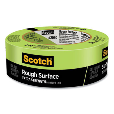 Rough Surface Extra Strength Painter's Tape, 3" Core, 1.41" x 60.1 Yds, Green