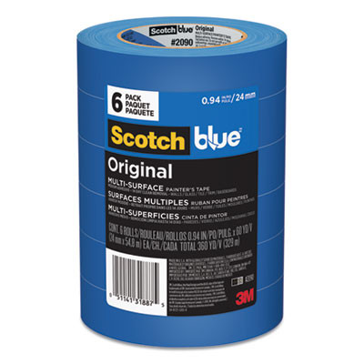 Original Multi-Surface Painter's Tape, 3" Core, 0.94" X 60 Yds, Blue, 6/Pack