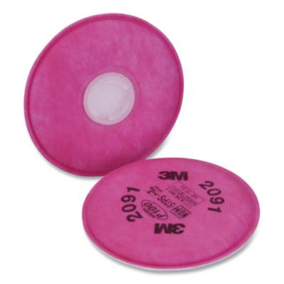 6000 Series Niosh Approved 2091 P100 Respirator Filter, 2/Pack