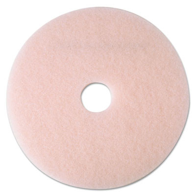 Ultra High-Speed Eraser Floor Burnishing Pad 3600, 17" Diameter, Pink, 5/Carton