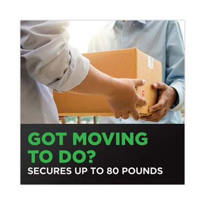 Tough Grip Moving Packaging Tape With Dispenser, 3" Core, 1.88" X 38.2 Yds, Clear, 2/Pack