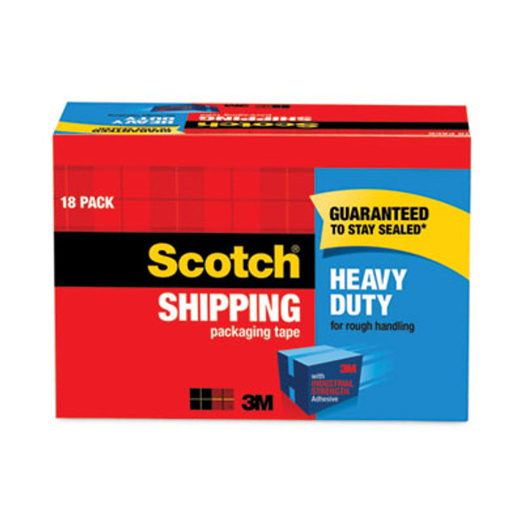 3850 Heavy-Duty Packaging Tape Cabinet Pack, 3" Core, 1.88" X 54.6 Yds, Clear, 18/Pack