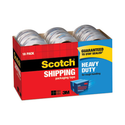 3850 Heavy-Duty Packaging Tape Cabinet Pack, 3" Core, 1.88" X 54.6 Yds, Clear, 18/Pack