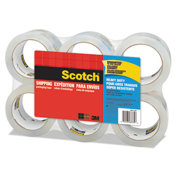 3850 Heavy-Duty Packaging Tape, 3" Core, 1.88" X 54.6 Yds, Clear, 6/Pack