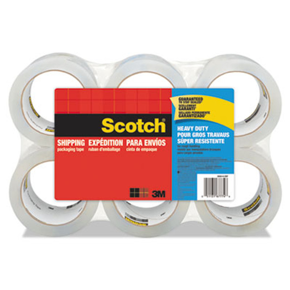 3850 Heavy-Duty Packaging Tape, 3" Core, 1.88" X 54.6 Yds, Clear, 6/Pack