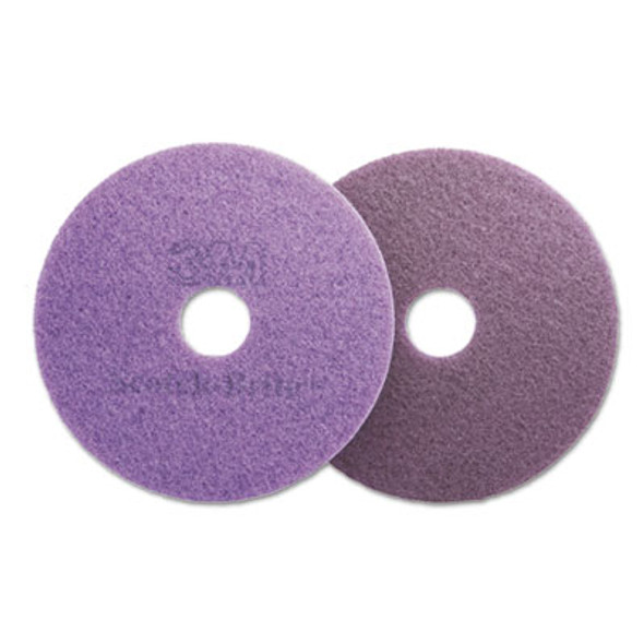 Diamond Floor Pads, 19" Diameter, Purple, 5/Carton