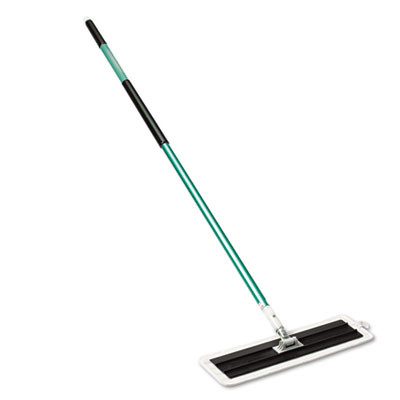 Easy Scrub Flat Mop Tool, 16" Microfiber Head, 54" Green Aluminum Handle