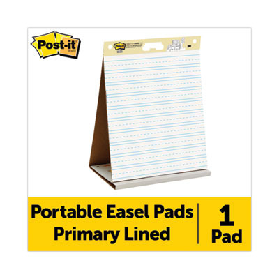 Self-Stick Tabletop Easel Pad With Command Strips, Presentation Format (1.5" Rule), (20) White 20 x 23 Sheets