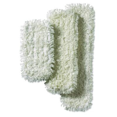Easy Scrub Plus Flat Mop, Polyester/Rayon, White, 5.5" x 18", 10/Pack, 4 Packs/Carton