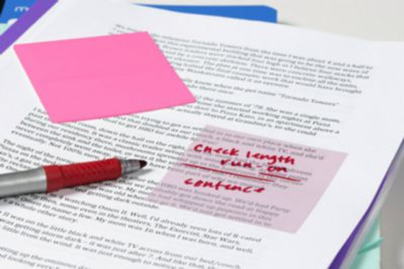 Transparent Notes, 2.88" x 2.88", Assorted Colors, 36 Sheets/Pad, 3 Pads/Pack