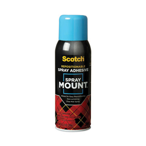 Spray Mount Repositionable Adhesive, 10.25 Oz, Dries Clear