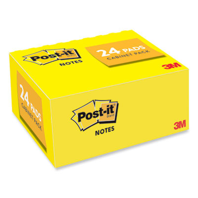 Original Pads In Canary Yellow, 1.38" x 1.88", Value Pack, 100 Sheets/Pad, 24 Pads/Pack