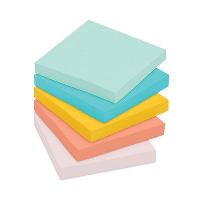 Original Pads In Beachside Cafe Collection Colors, 3" x 3", 100 Sheets/Pad, 12 Pads/Pack