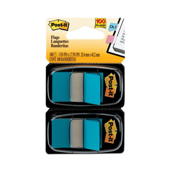 Standard Page Flags In Dispenser, Blue, 50 Flags/Dispenser, 2 Dispensers/Pack
