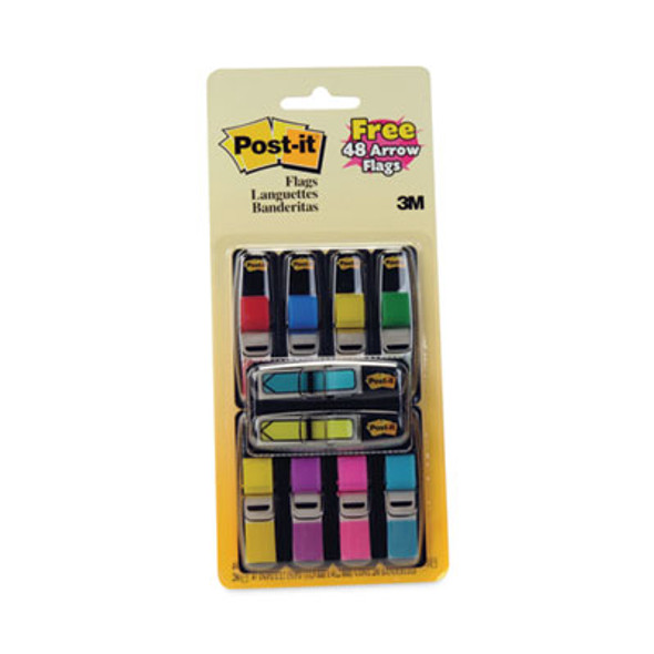 Page Flag Value Pack, 0.5 x 1.75, Assorted Colors, 280 Page Flags, 48, 1/2" Arrows/Pack