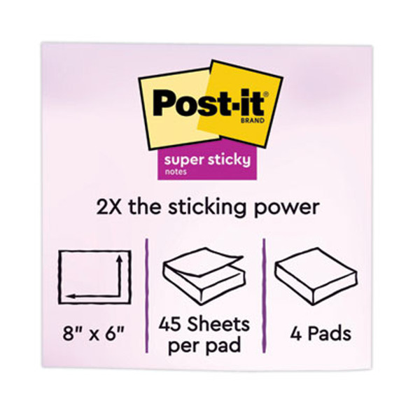 Meeting Notes In Energy Boost Collection Colors, Note Ruled, 8" x 6", 45 Sheets/Pad, 4 Pads/Pack