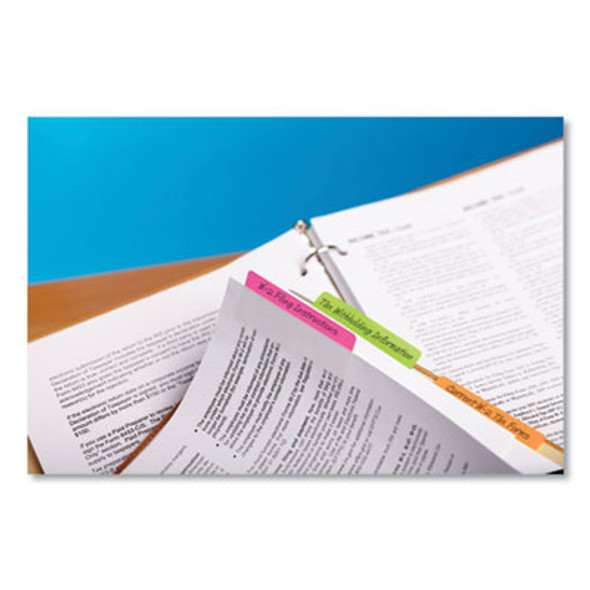 Solid Color Tabs, 1/5-Cut, Assorted Pastel Colors, 2" Wide, 24/Pack