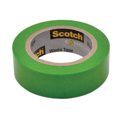 Expressions Washi Tape, 1.25" Core, 0.59" X 32.75 Ft, Green